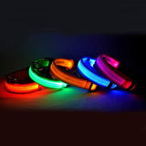 Flashing LED Pet Collar - Glow in Dark Night Safety Collar for Dogs and Cats, Adjustable Nylon